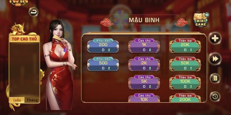 Giới thiệu về game Mậu Binh tại Iwin